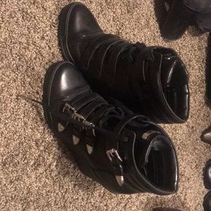 Micheal Kors high top wedge heeled boot sz 8